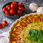 vegane Quiche mit Spinat