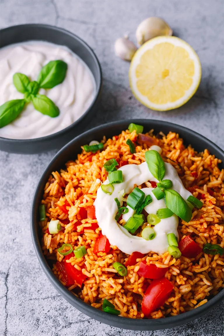 Vegane Paprika-Reis-Pfanne
