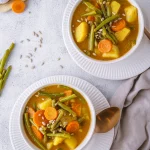 Foodfoto Kartoffelcurry mit grünen Bohnen und Möhren