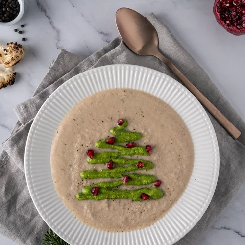 Foodfoto Blumenkohlsuppe Weihnachten