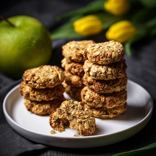 Foodfoto Zuckerfreie Haferkekse mit Apfel