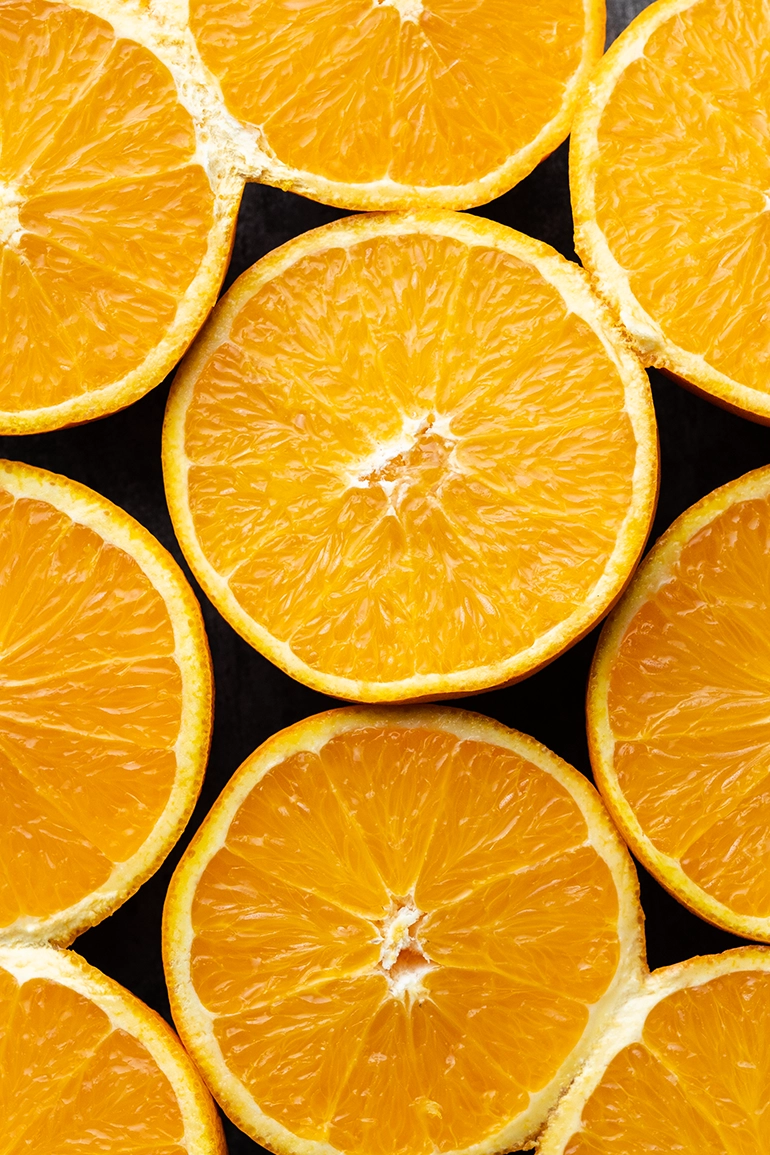 Foodfoto Orangen aufgeschnitten