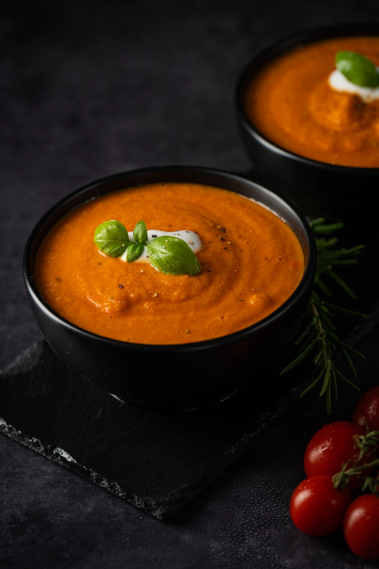 leckere Tomatensuppe aus dem Ofen