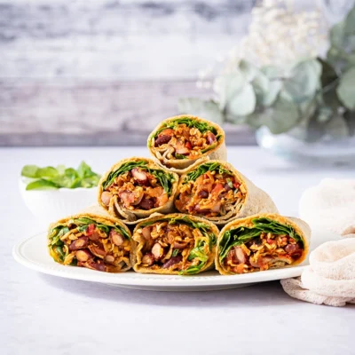 gestapelte Proteinwraps