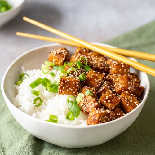 Sesam Tofu Würfel