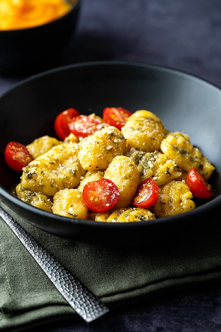 vegane Kürbis Gnocchi