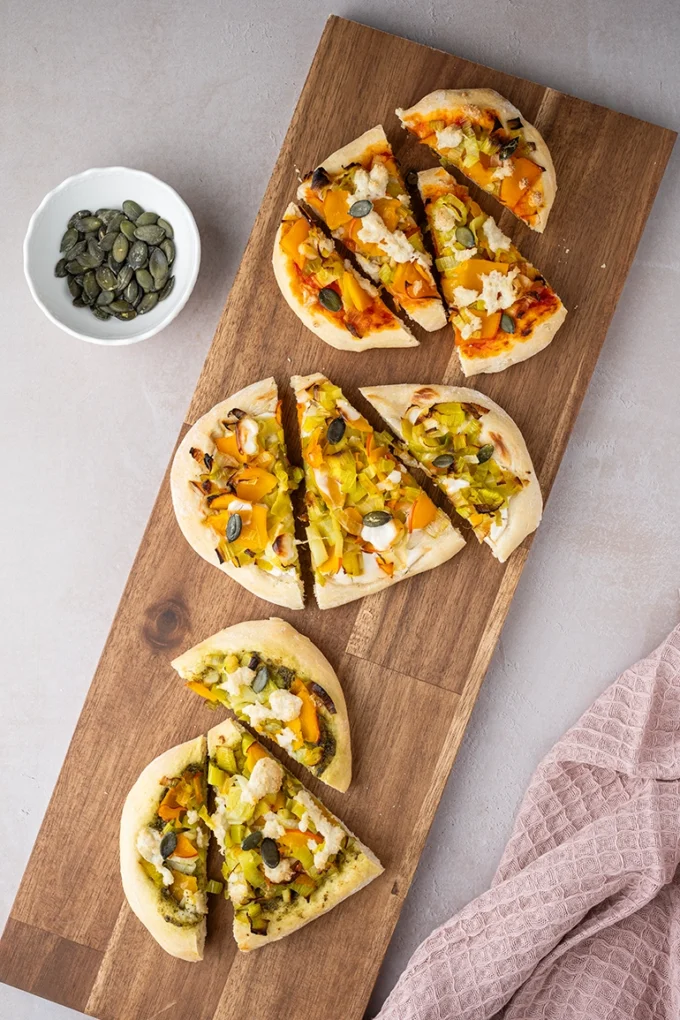 3 Varianten für vegane Herbstpizza