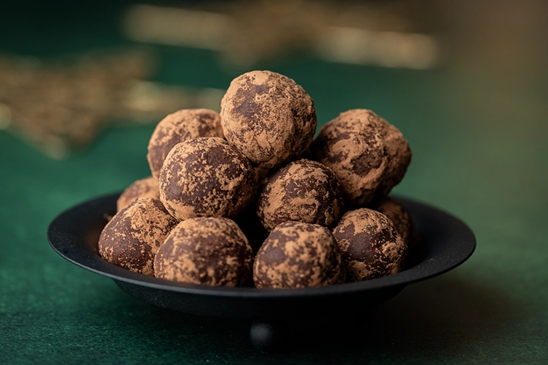 gestapelte Lebkuchen Energyballs