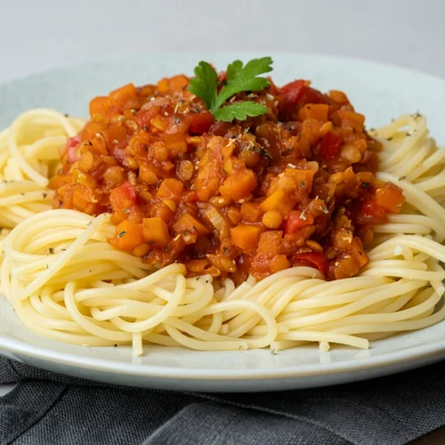 Vegane Linsen-Bolognese