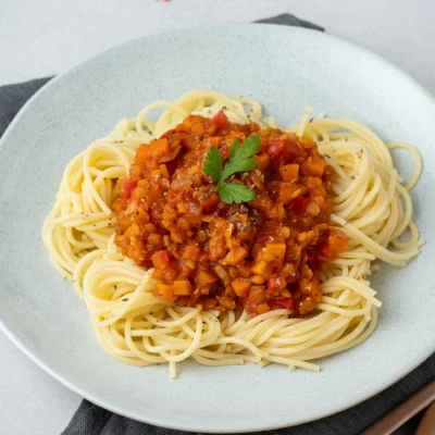 Vegane Linsen-Bolognese