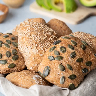 Gesunde Vollkornbrötchen über Nacht