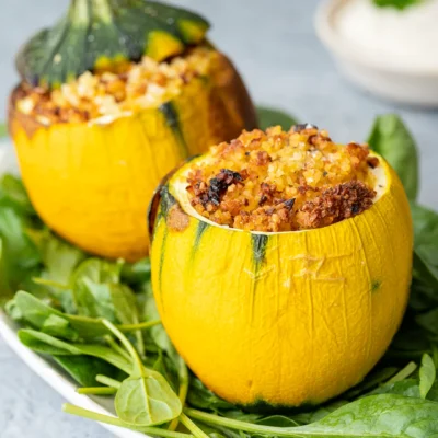 Gefüllte Zucchini aus dem Airfryer