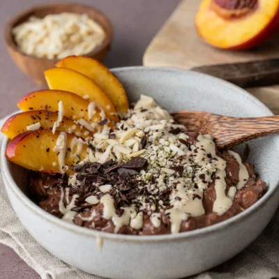 veganes Schoko-Protein-Porridge