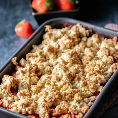 Veganes Erdbeer-Crumble