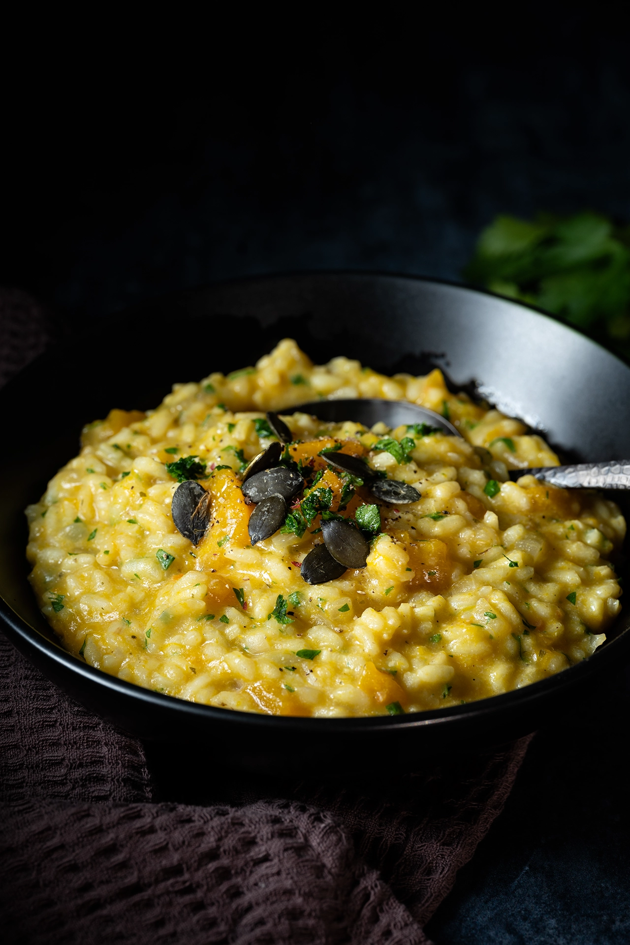 Cremiges Kürbisrisotto 4 Kürbisrisotto mit Hokkaido