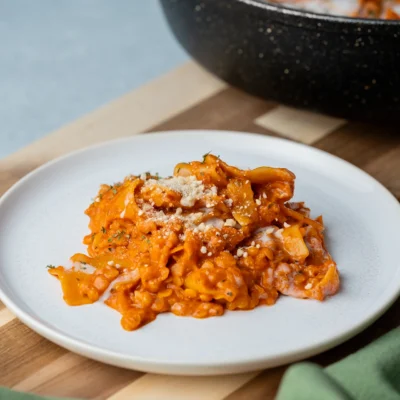 One-Pot vegane Lasagne mit Linsen