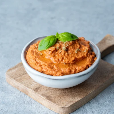 veganes rotes Pesto mit getrockneten Tomaten