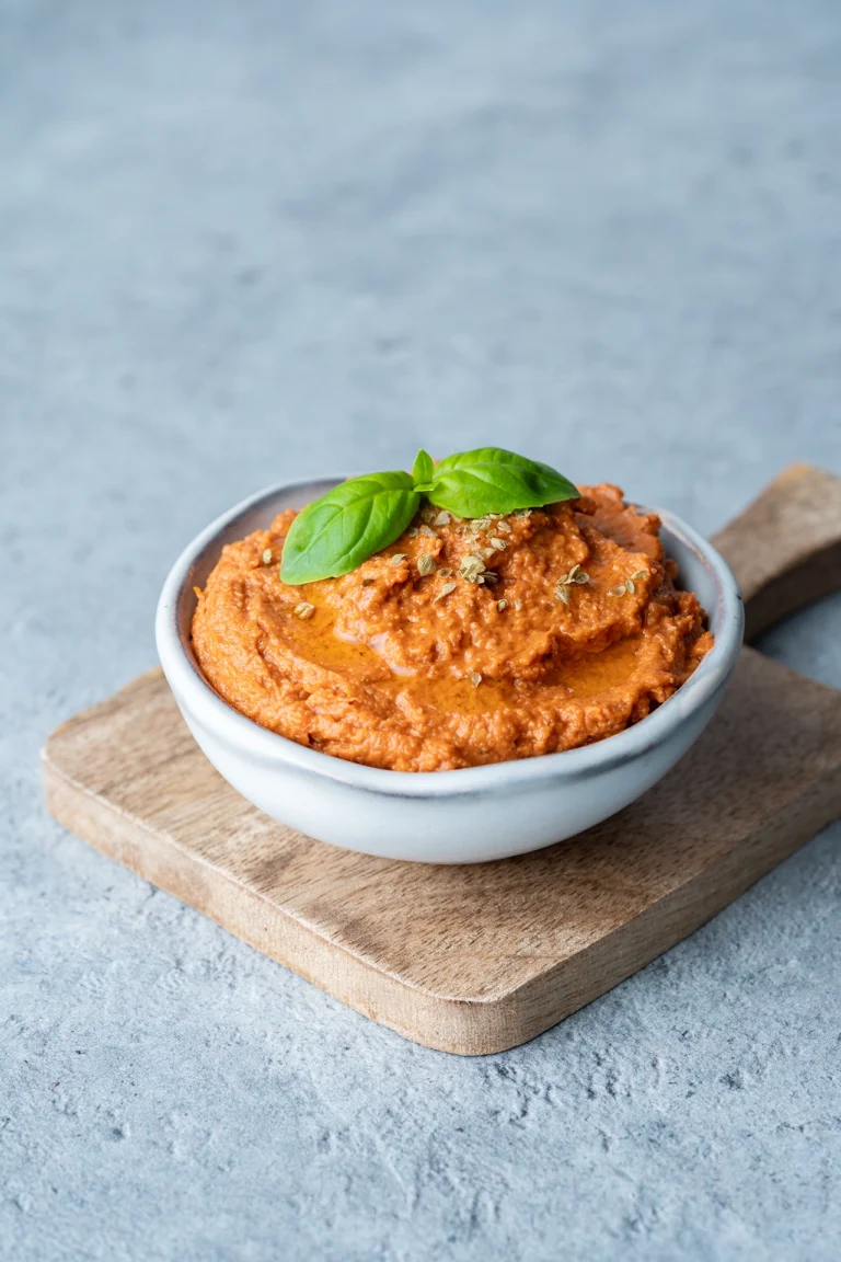 veganes rotes Pesto mit getrockneten Tomaten