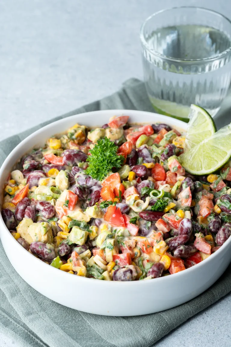 rezept-vegan-mexikanischer-mais-salat Mexikanischer Maissalat mit Bohnen und Avocado