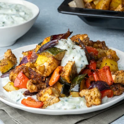 Gyros-Feierabendblech mit Tofu